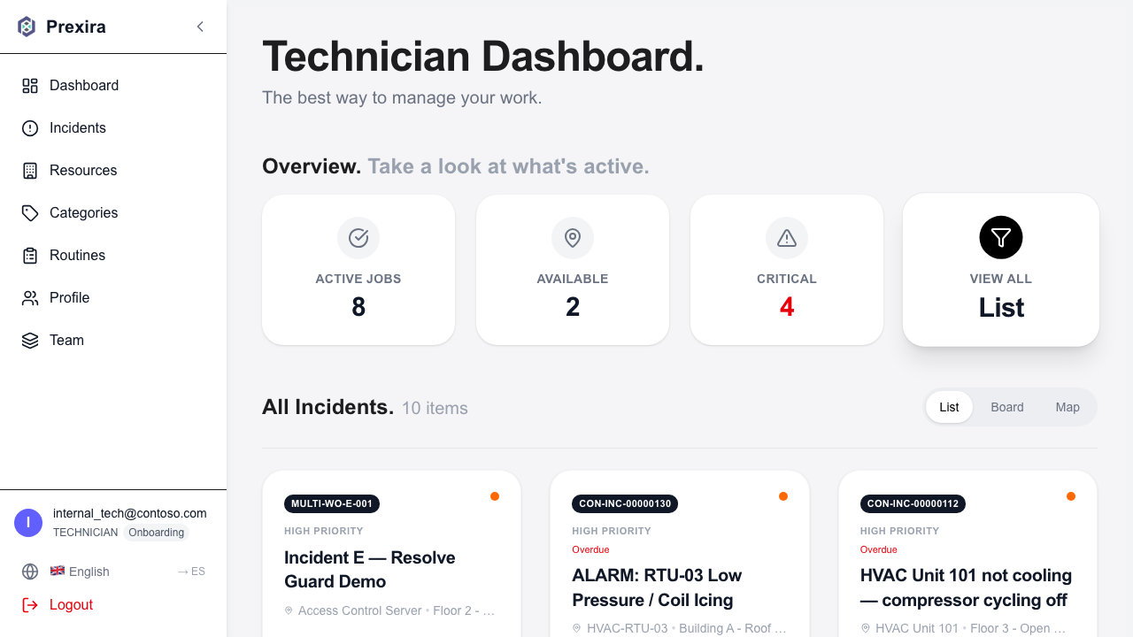 Technician Dashboard